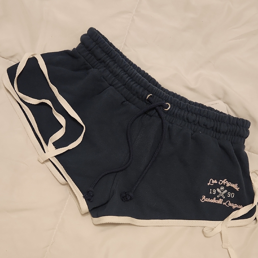Navy Women's Shorts with White Trim